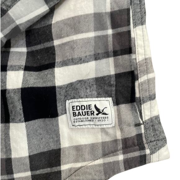 Eddie Bauer Womens Medium Shacket Shirt Jacket Plaid Lined Faux Shearling Coat - Picture 6 of 11